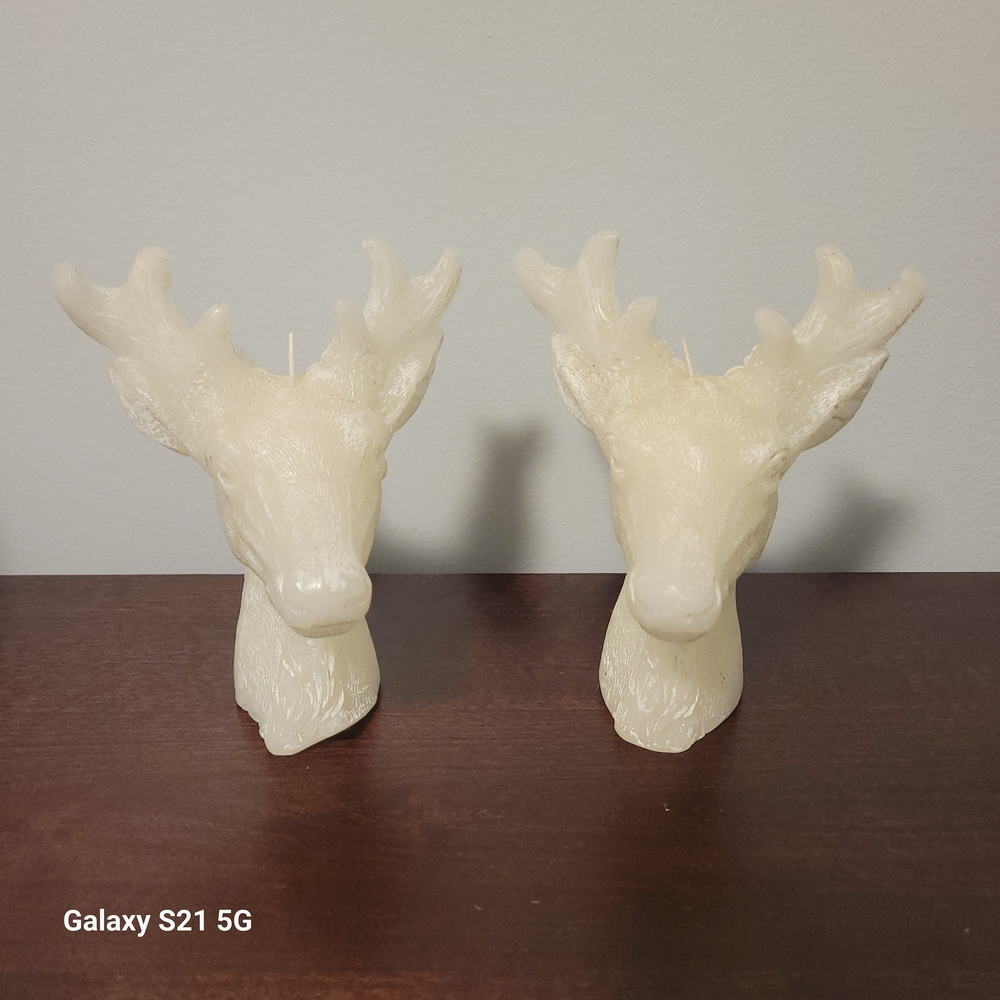 Reindeer / Deer Head Candle Set